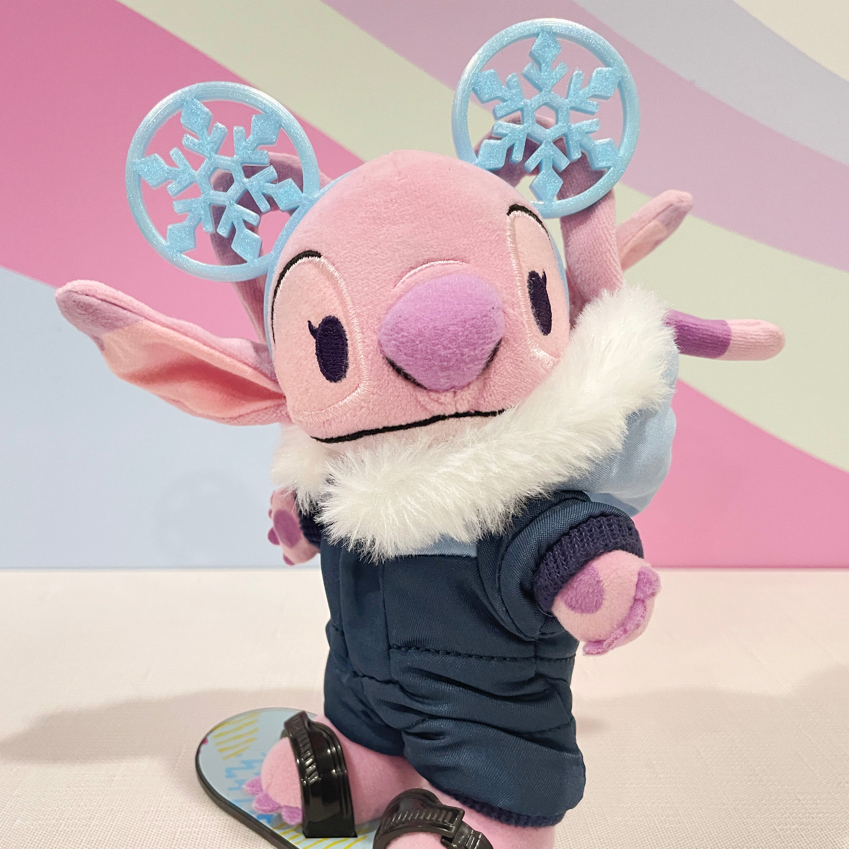 Crystal Snowflake Ears Headband for Mini Plush Figures - Winter Edition