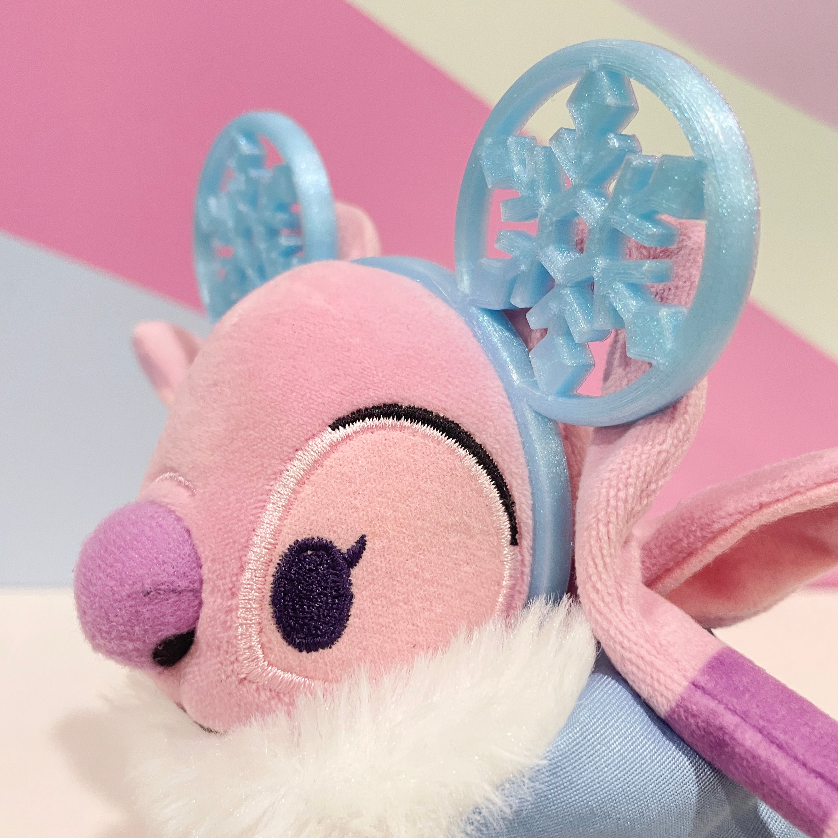 Crystal Snowflake Mouse Ears for NuiMO Plush & Labubu