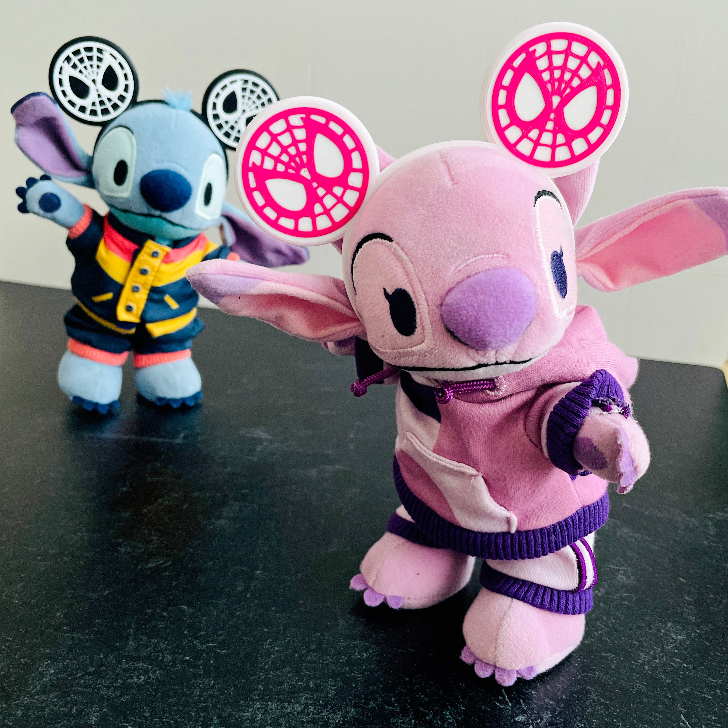 Spider-Gwen & Venom Mouse Ears for NuiMO & Labubu Plush