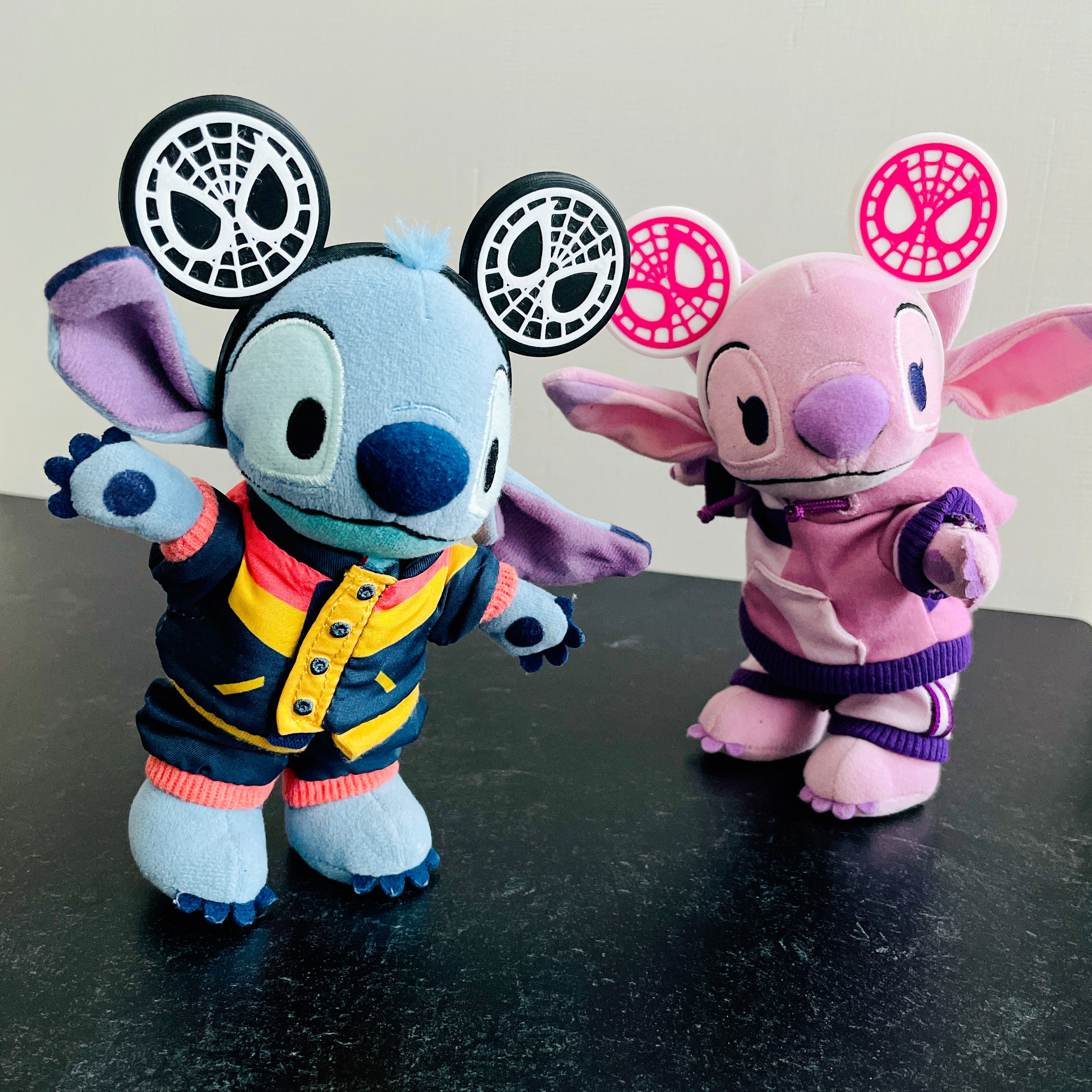 Spider-Gwen & Venom Mouse Ears for NuiMO & Labubu Plush