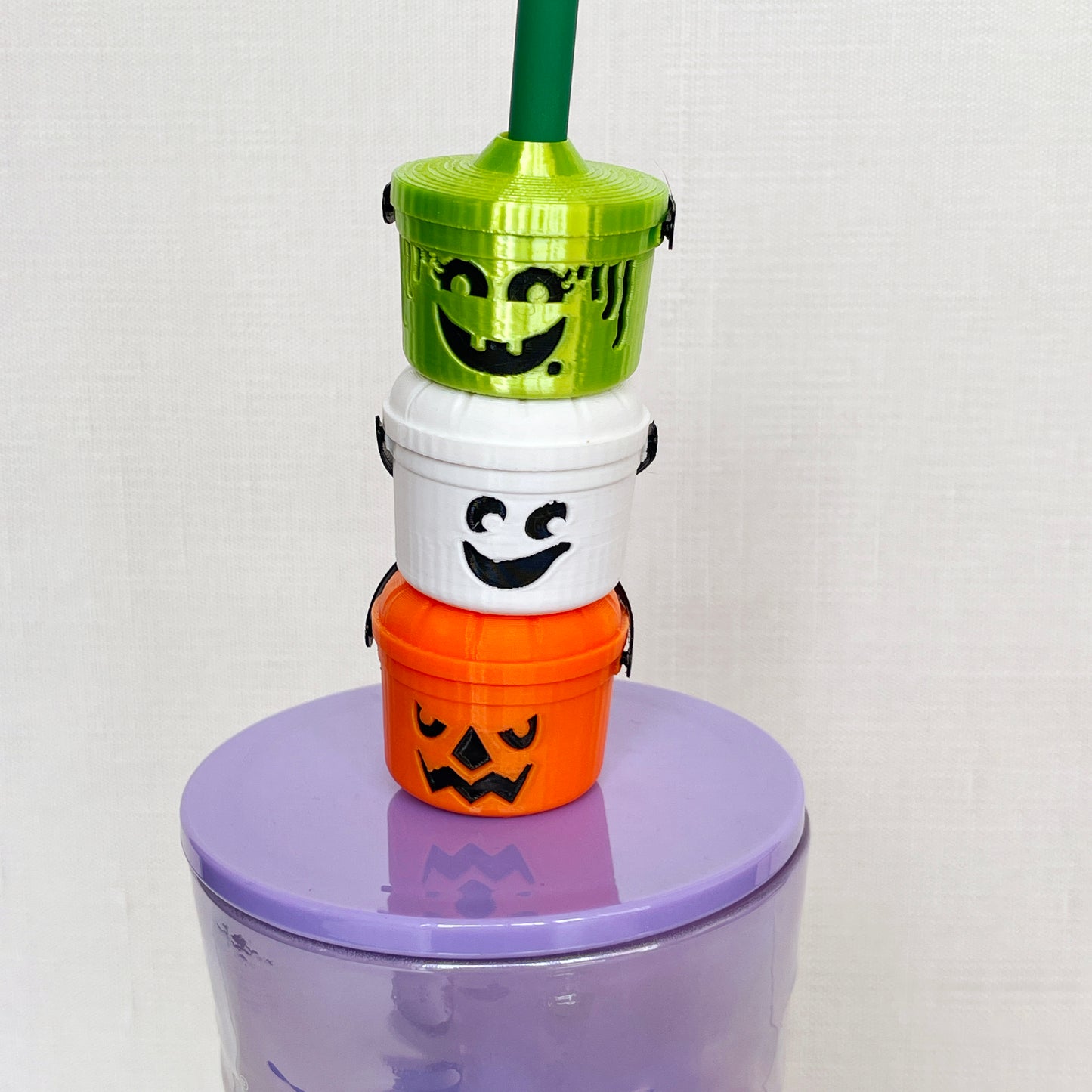 Halloween Buckets for Straw Toppers