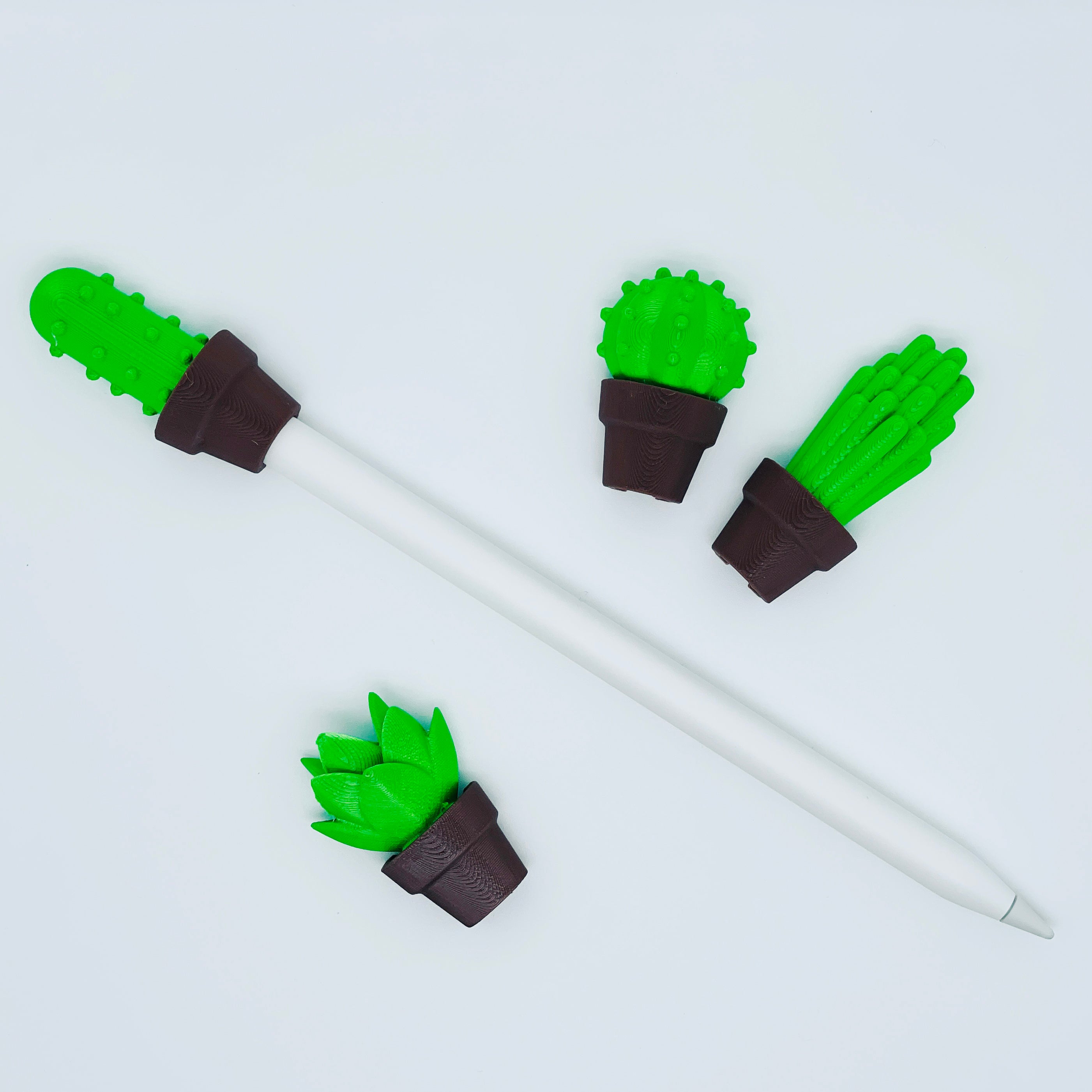 Succulent Apple Pencil Clip Series. Set of 4.