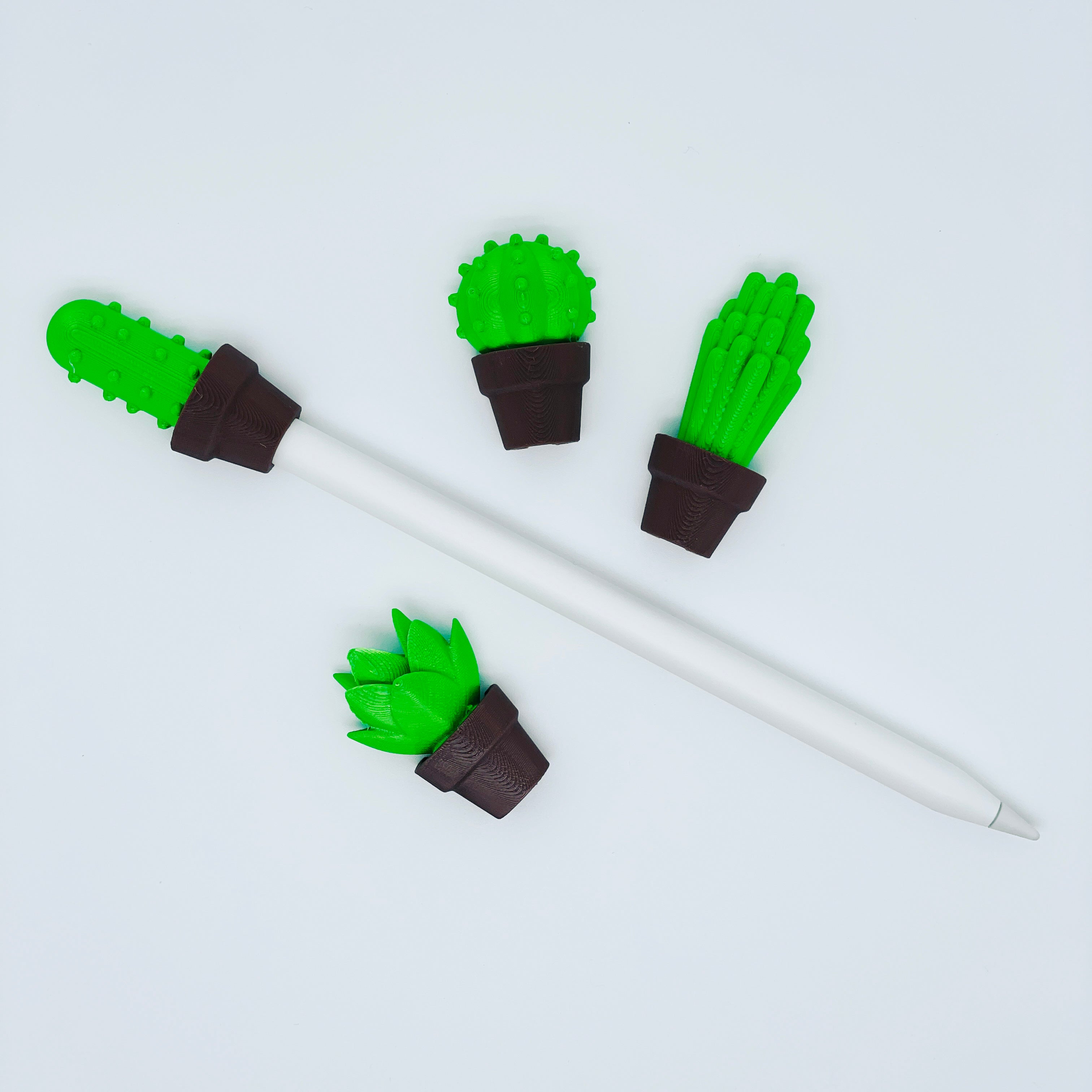 Succulent Apple Pencil Clip Series. Set of 4.