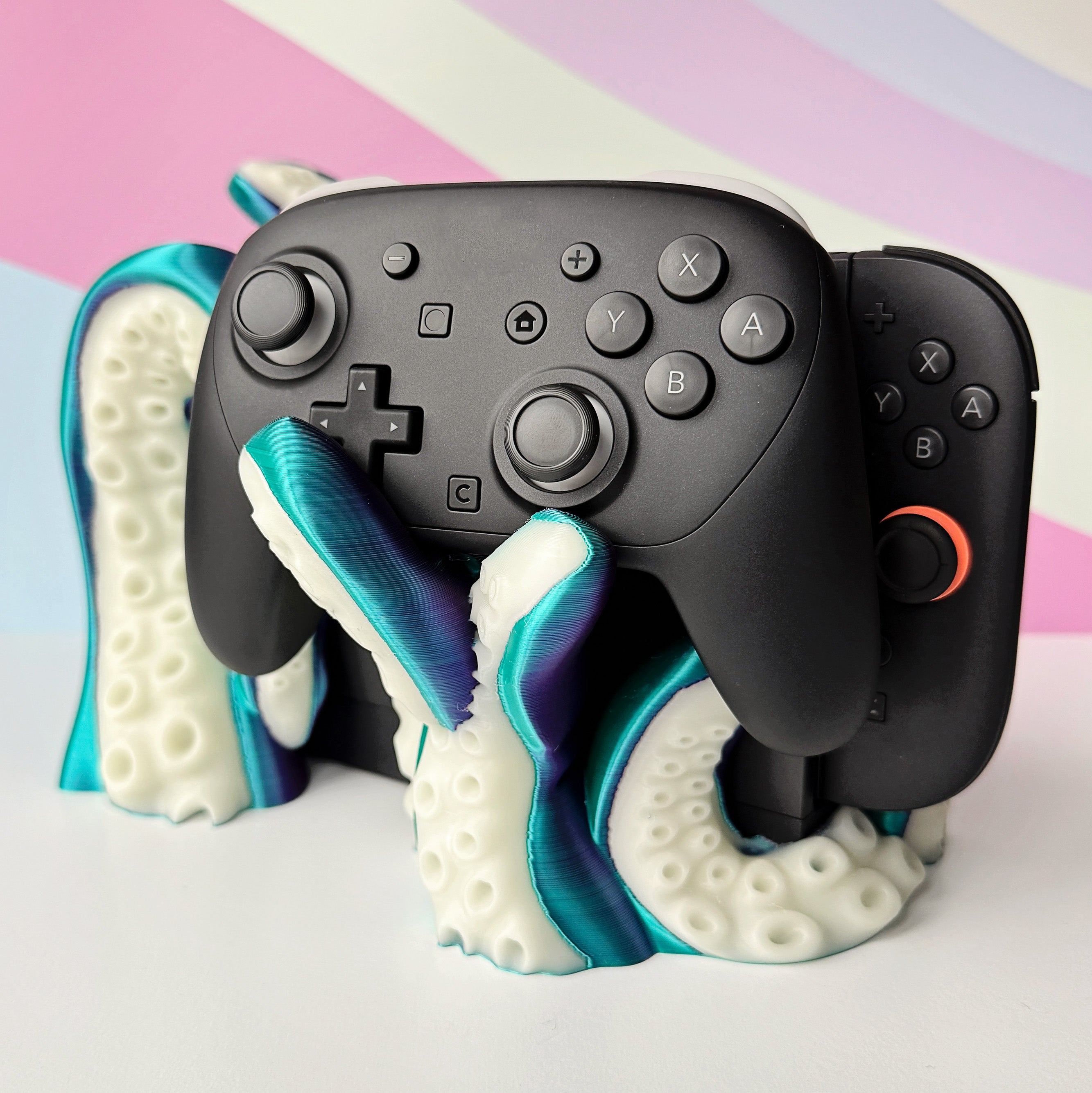 Switch 2 Tentacle Dock Organizer - 3D Printed Controller Stand with Cable Management