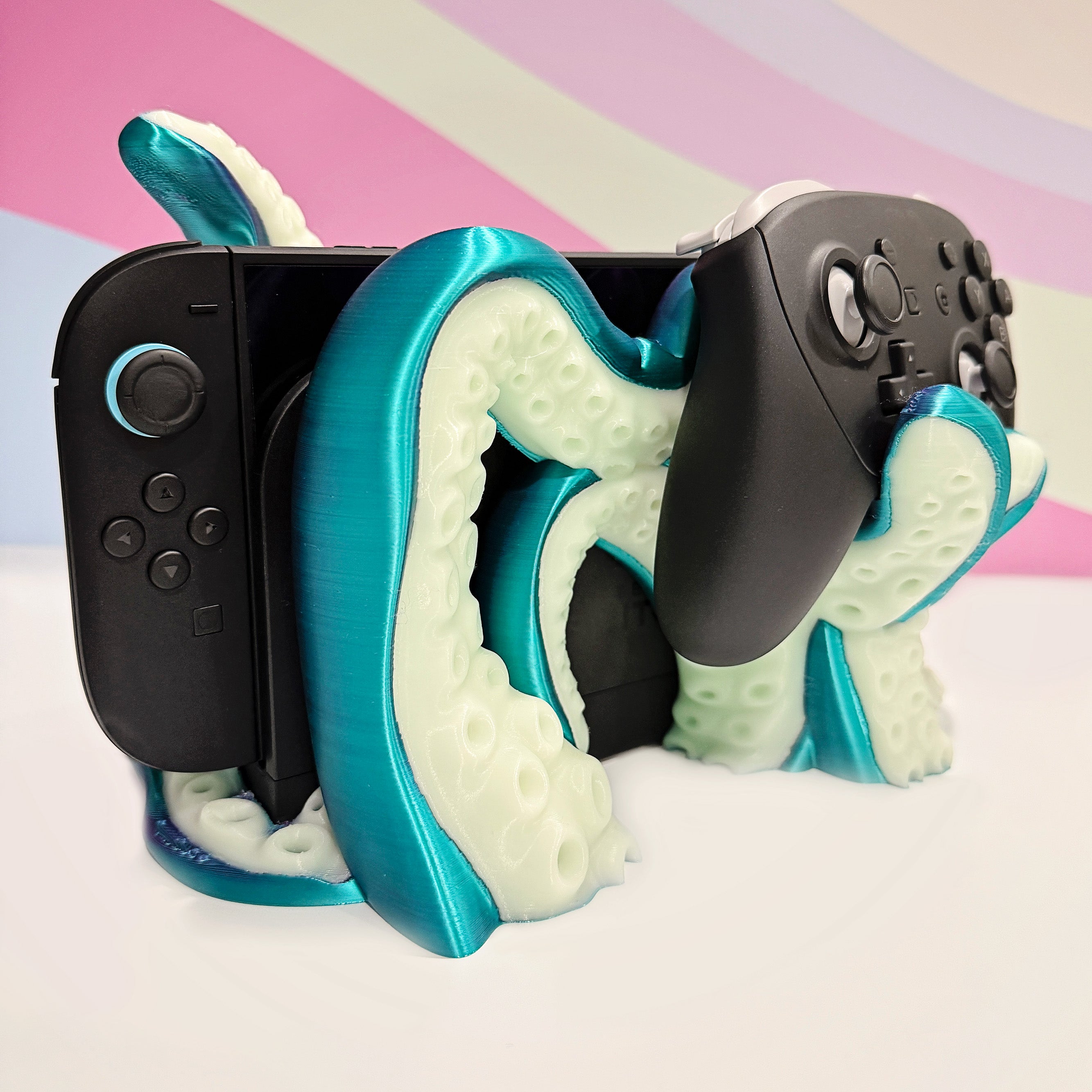 Switch 2 Tentacle Dock Organizer - 3D Printed Controller Stand with Cable Management
