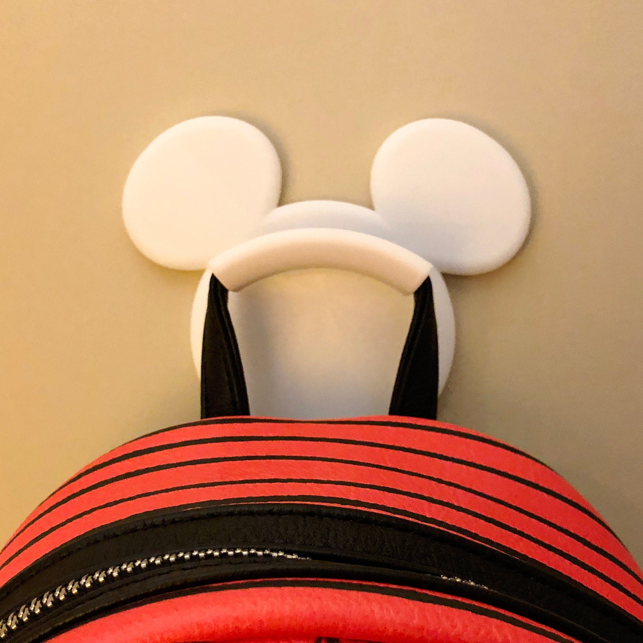 Mouse Head Wall Hook for Backpacks, Hats and Headbands - Flush Mount