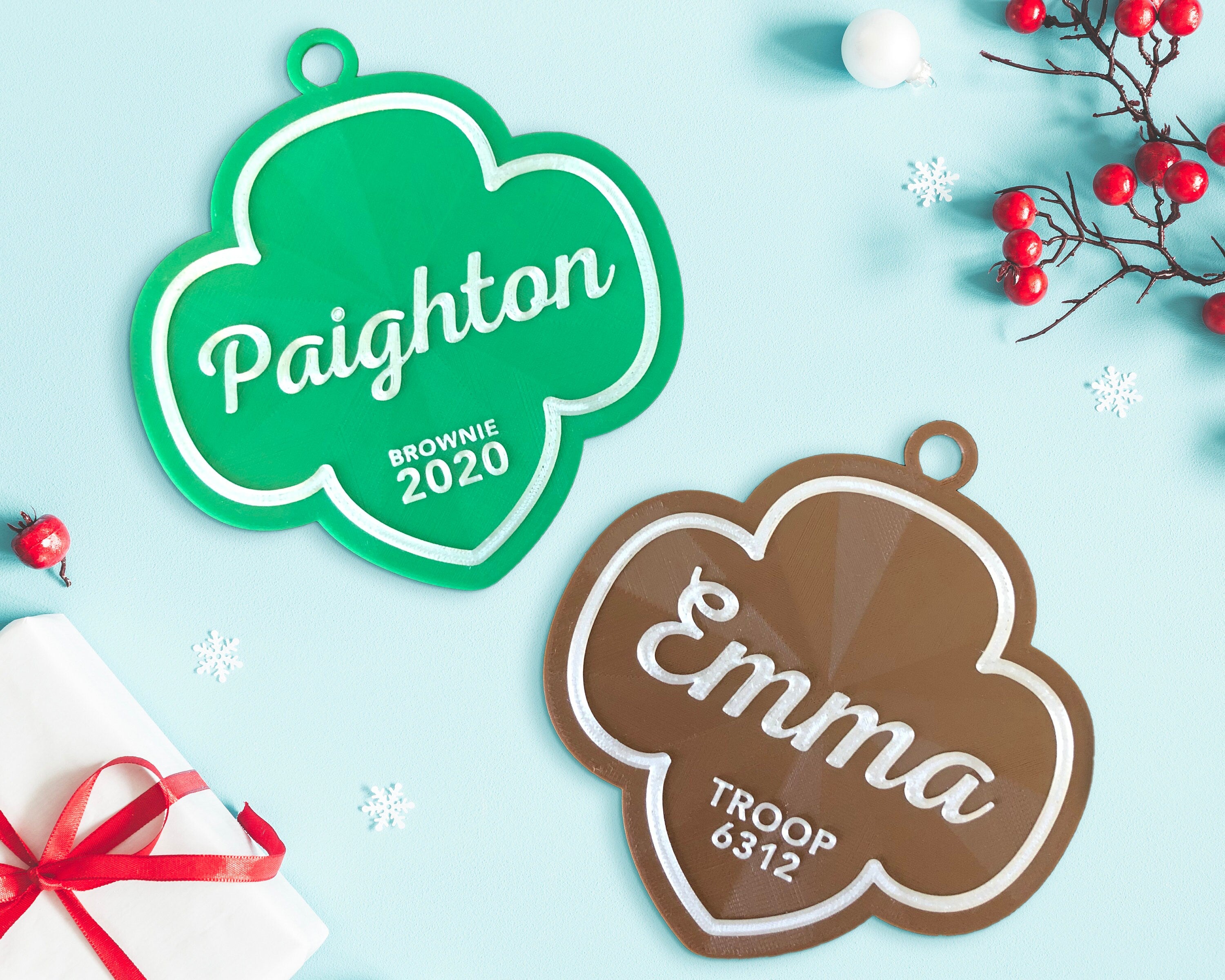 Personalized 3D Printed Trefoil Ornament/Award Medallion