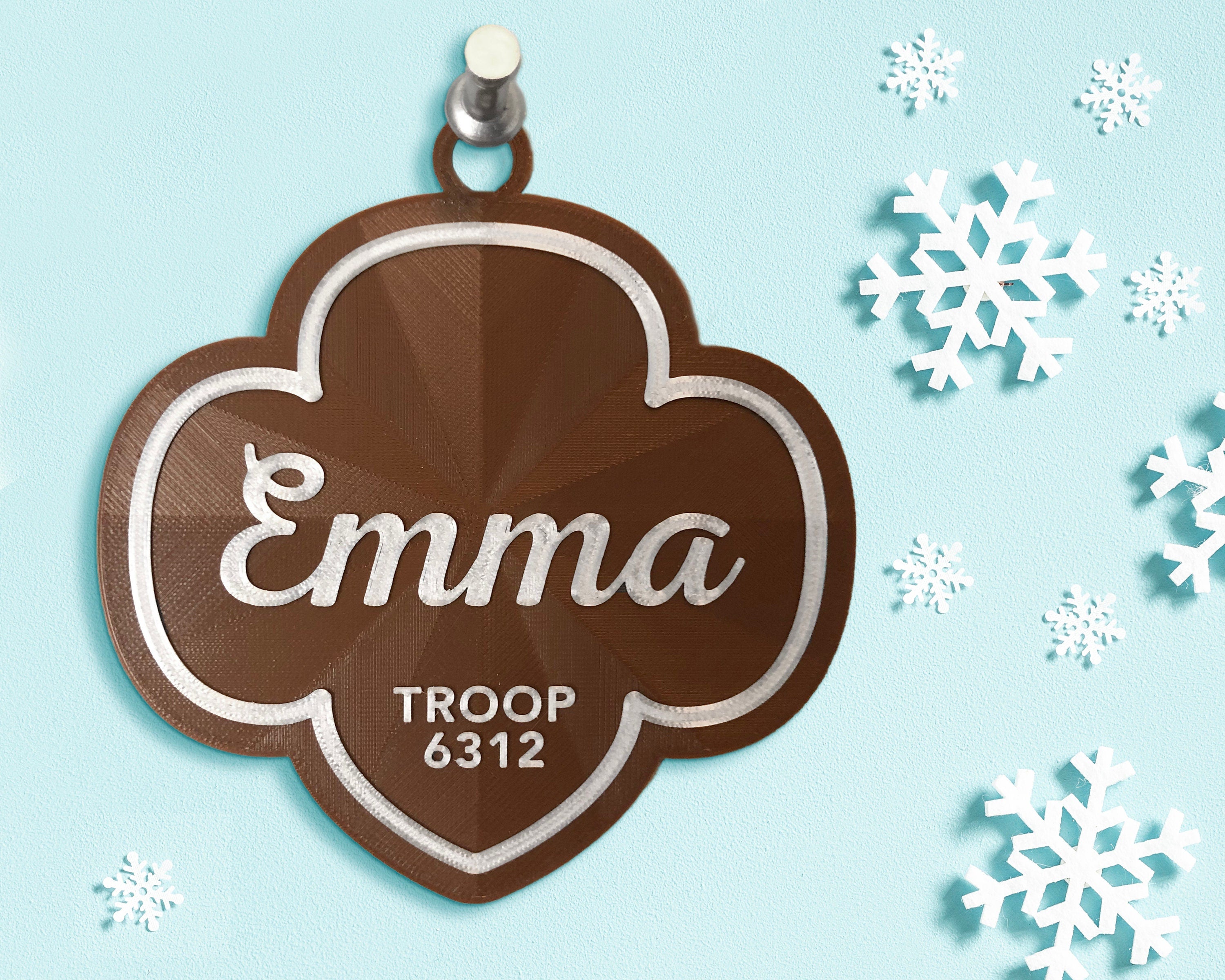 Personalized 3D Printed Trefoil Ornament/Award Medallion