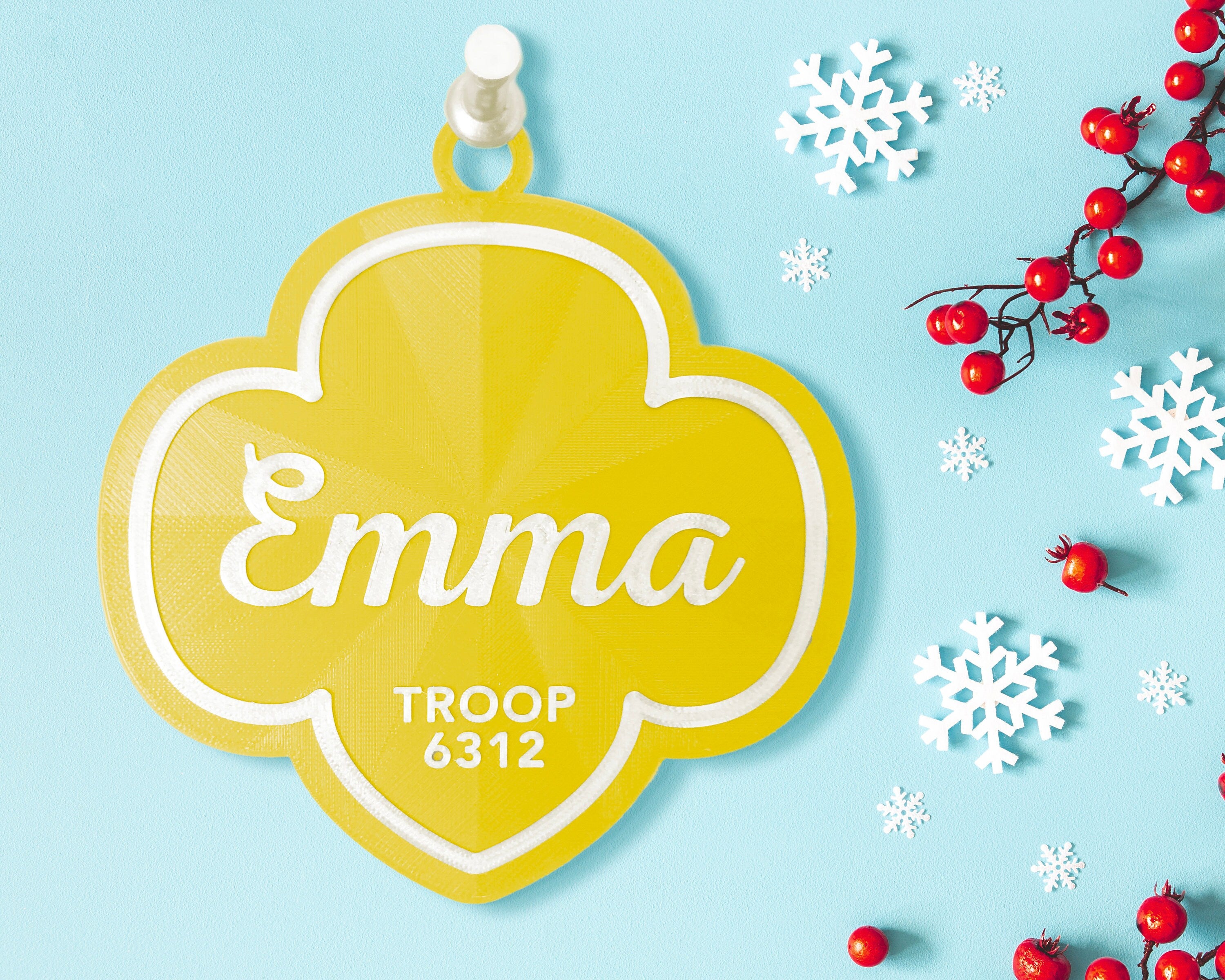 Personalized 3D Printed Trefoil Ornament/Award Medallion