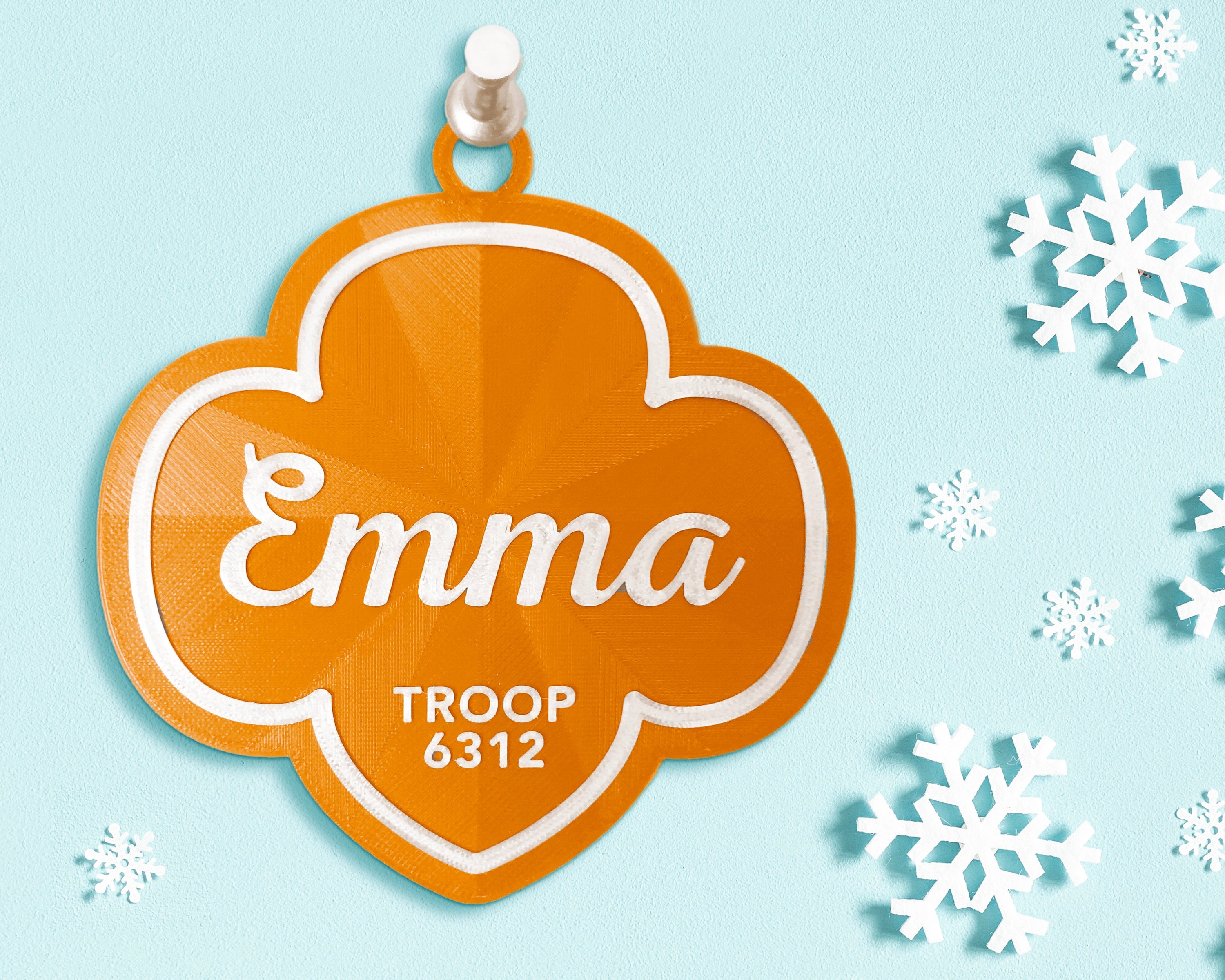 Personalized 3D Printed Trefoil Ornament/Award Medallion