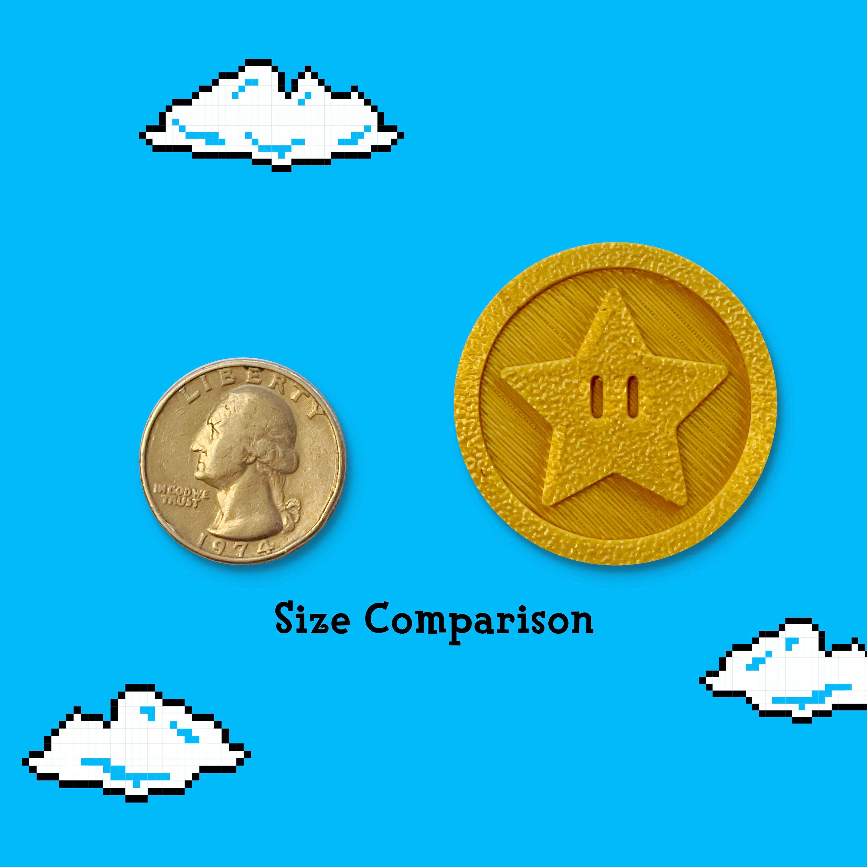 Mario Replica Coins for Cosplay, Party Favors