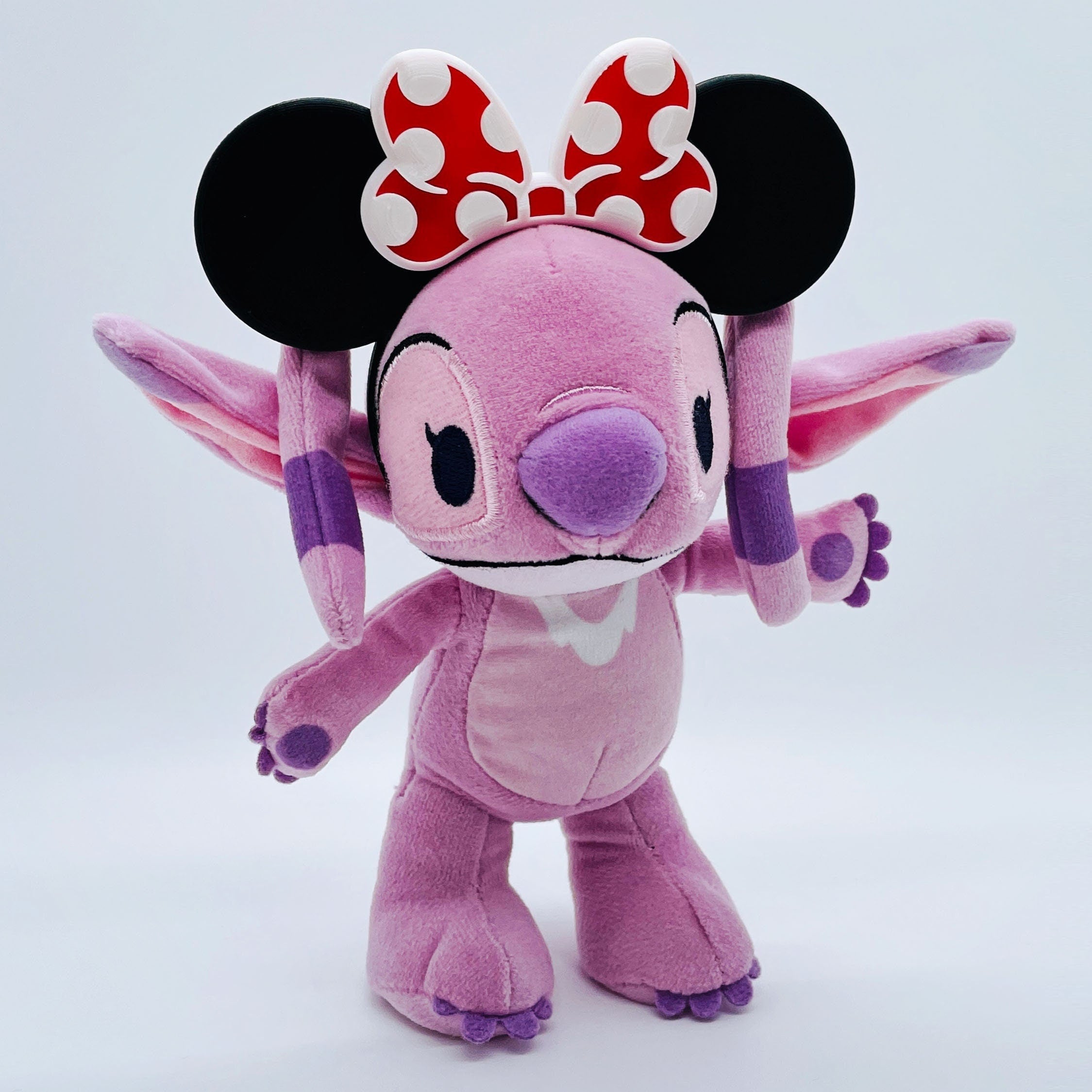 Mouse Ears Headband with Polka Dot Bow – Fits NuiMO & Labubu Plush